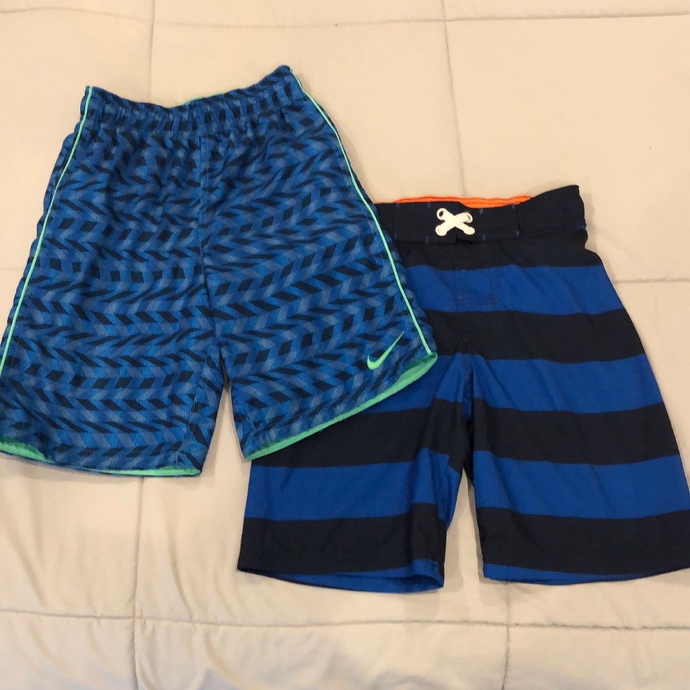 NIKE and CAT & JACK swim trunks